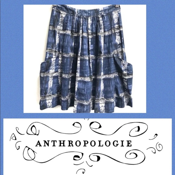 Lil Anthropologie Bow Full Pleated Skirt 6 🦋 - Picture 1 of 4
